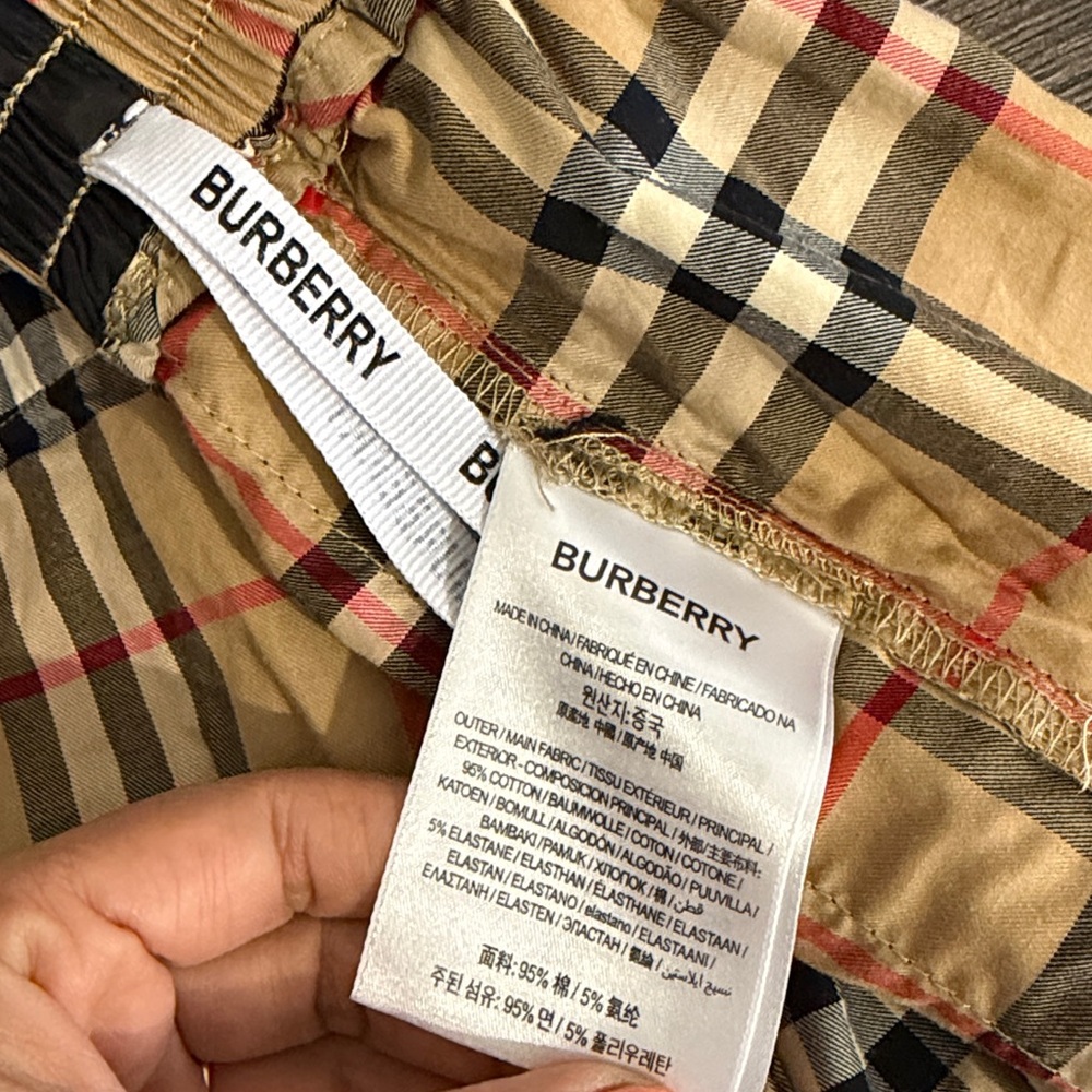 Burberry Vintage Check Side-Stripe Shorts Classic Designer Iconic - Picture 9 of 10
